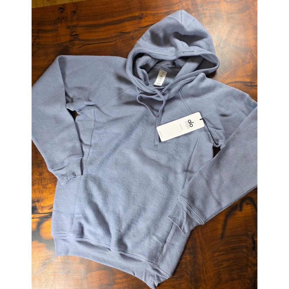 ALO Yoga Light Blue Hoodie Sweatshirt